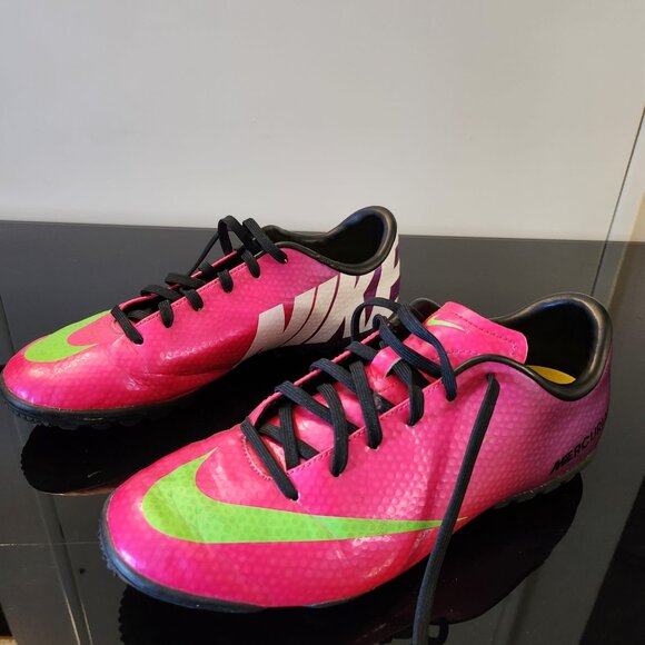 Nike Mercurial Victory Indoor/TF Soccer Shoes Pink/Green - Picture 2 of 5